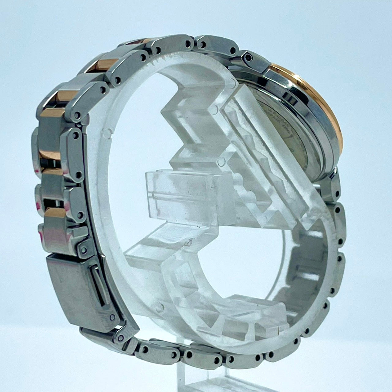 【稼働/美品】シチズン XC クロスシー 腕時計 H058-T016545 レディース エコドライブ ソーラー電波 ピンク文字盤 シルバー ゴールド コンビ デイト表示 ラウンド ローマ数字 エレガント ドレスウォッチ ビジネス クリーニング済 G6