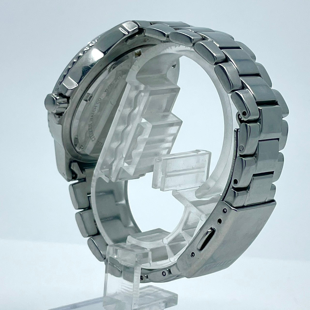 【稼働/美品】シチズン エコドライブ 腕時計 E101-K004888 メンズ ブラック文字盤 ソーラー デイデイト 20気圧防水 アナログ ラウンド シルバー ステンレス ビジネス カジュアル スポーティー アウトドアウォッチ クリーニング済 G6