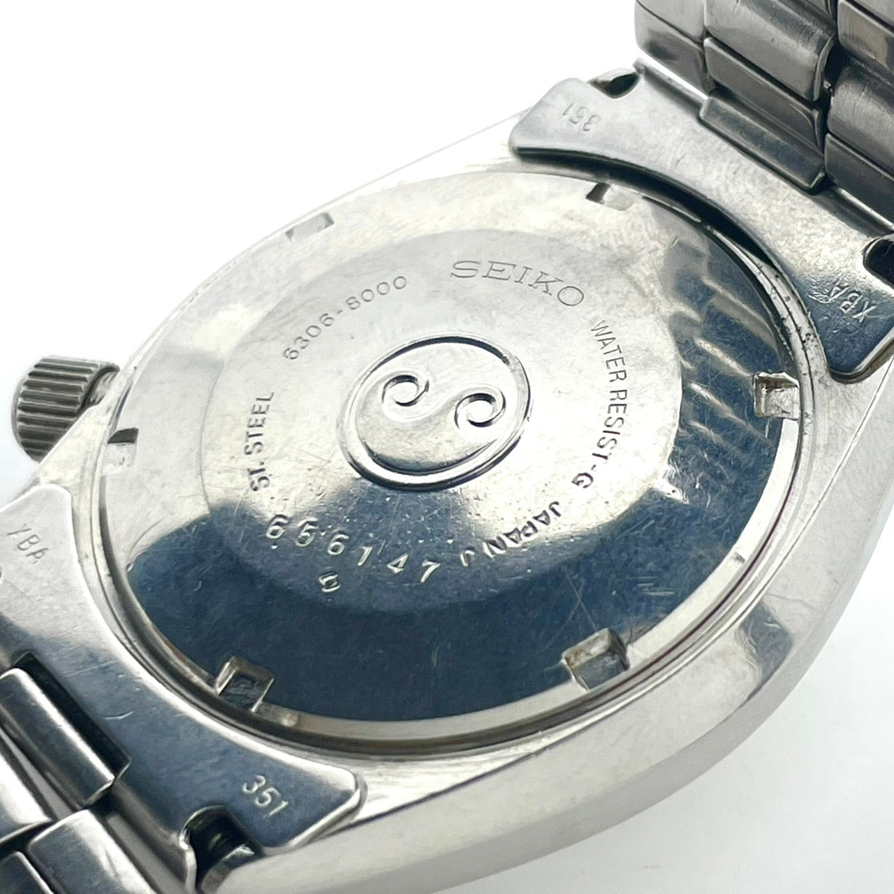 【稼働品／ビンテージ】セイコー 5アクタス シルバーウェーブ 6306-8000 腕時計 メンズ 自動巻き 21石 デイデイト 漢字曜日 シルバー文字盤 ラウンド アンティーク クラシック レトロ 希少モデル クリーニング済 G6