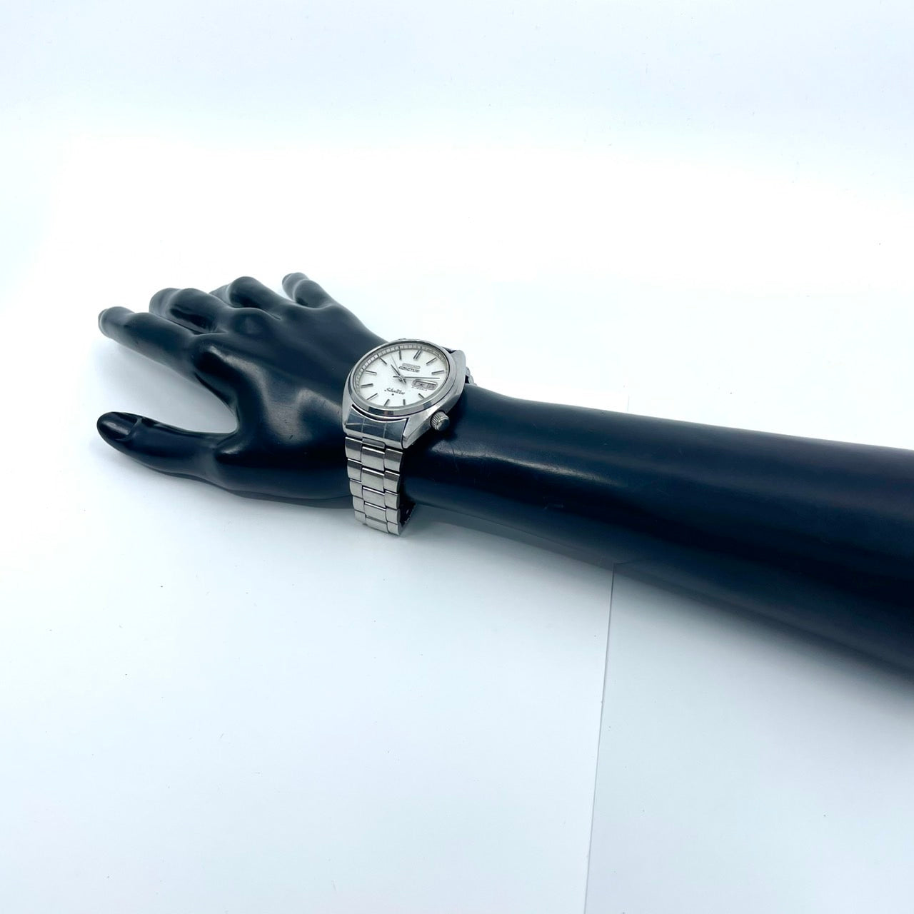 【稼働品／ビンテージ】セイコー 5アクタス シルバーウェーブ 6306-8000 腕時計 メンズ 自動巻き 21石 デイデイト 漢字曜日 シルバー文字盤 ラウンド アンティーク クラシック レトロ 希少モデル クリーニング済 G6