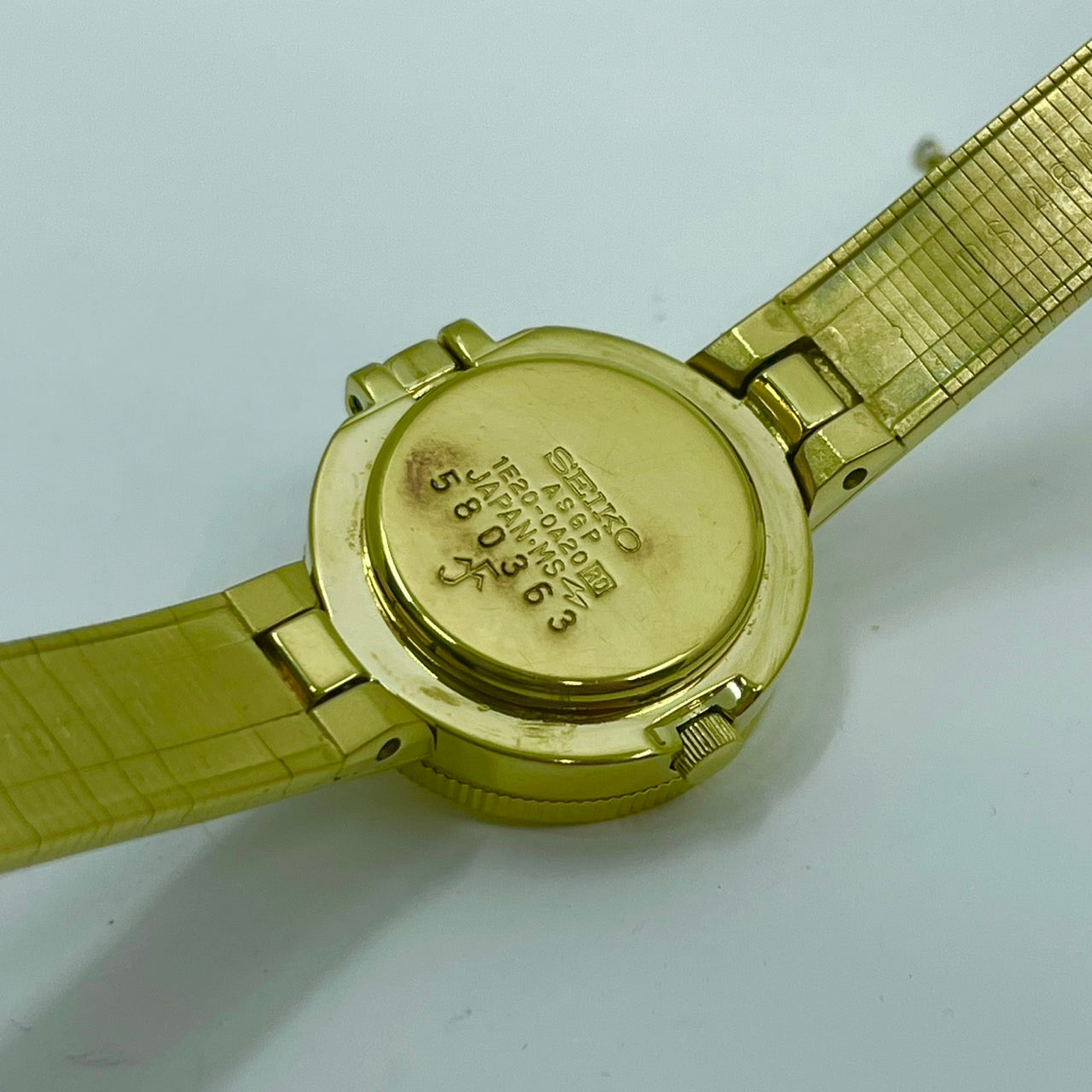 【激レア/稼働/美品】セイコー SEIKO 黄金のネフェルティティ コインウォッチ 1E20-0A20 腕時計 クォーツ レディース ゴールド バングルウォッチ ブレスレット ドレスウォッチ アンティーク ヴィンテージ G6