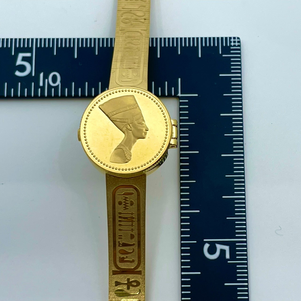 【激レア/稼働/美品】セイコー SEIKO 黄金のネフェルティティ コインウォッチ 1E20-0A20 腕時計 クォーツ レディース ゴールド バングルウォッチ ブレスレット ドレスウォッチ アンティーク ヴィンテージ G6