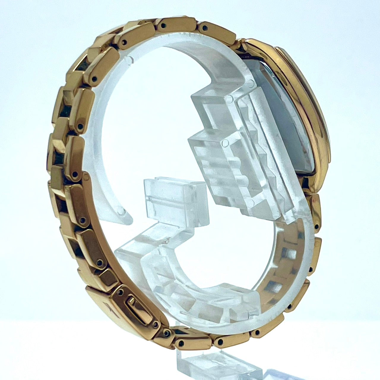 【稼働/美品】セイコー ルキア 腕時計 V137-0CE0 レディース ソーラー デイト表示 ゴールド トノー型 シェル文字盤 白蝶貝 エレガント クラシック ビジネス オフィス ファッションウォッチ クリーニング済 G6