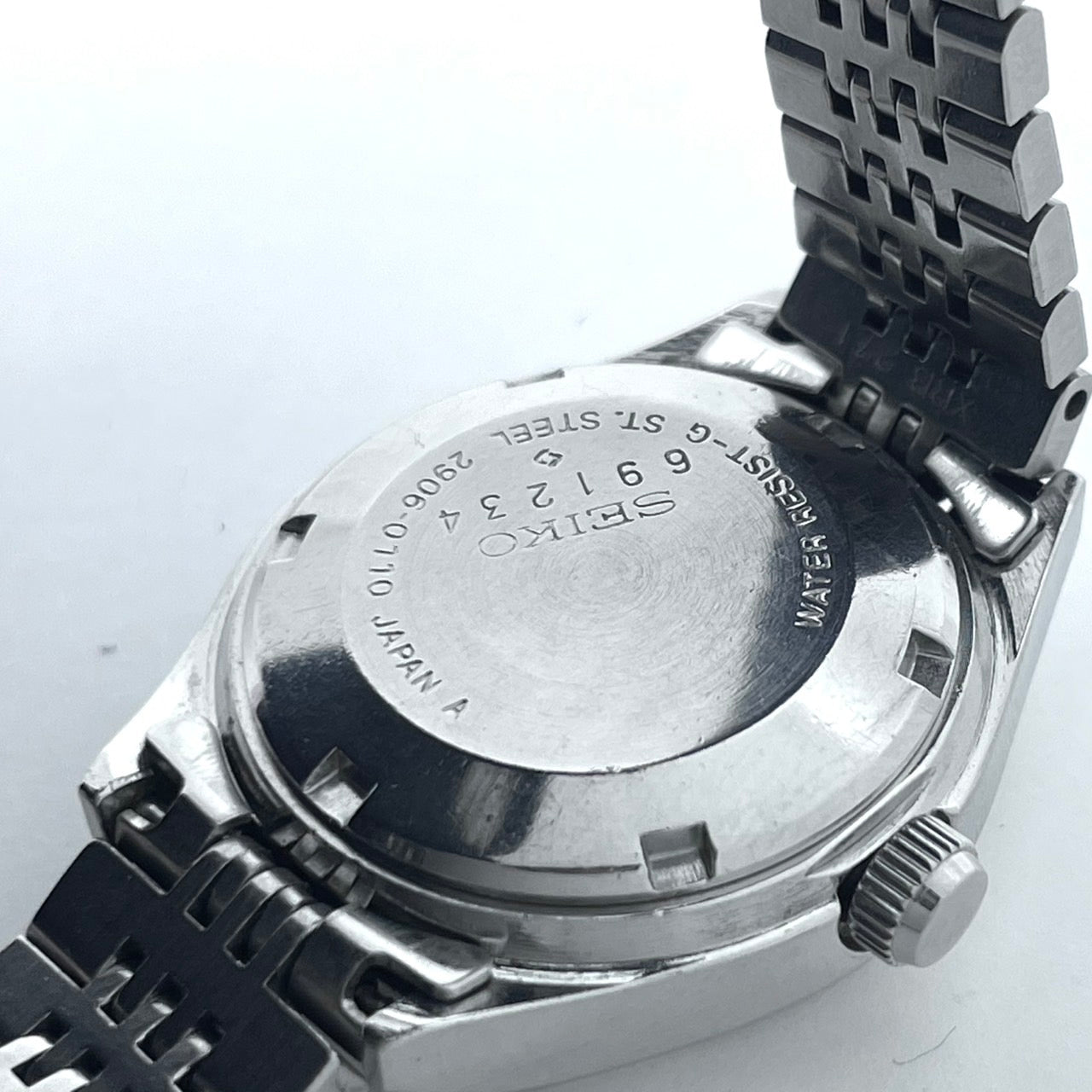 【稼働品】seiko セイコー 腕時計 2906-0110 レディース 自動巻き 21石 デイデイト 漢字曜日 シルバー文字盤 ラウンド アンティーク クラシック レトロ 希少モデル クリーニング済 G6