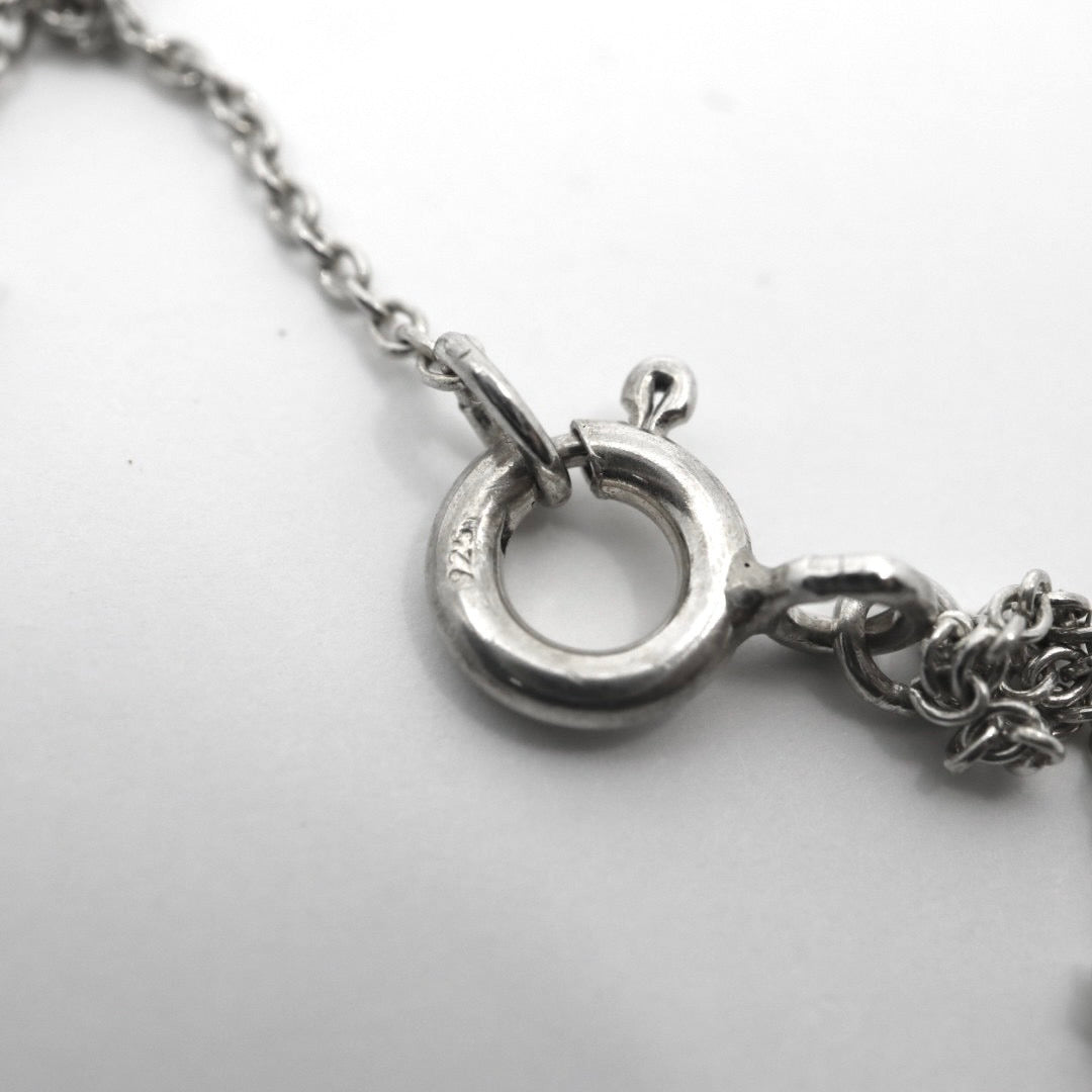 美品 TIFFANY&Co. ティファニー ボウ リボン ネックレス シルバー SV925 ペンダント アクセサリー ジュエリー ヴィンテージ レディース I3