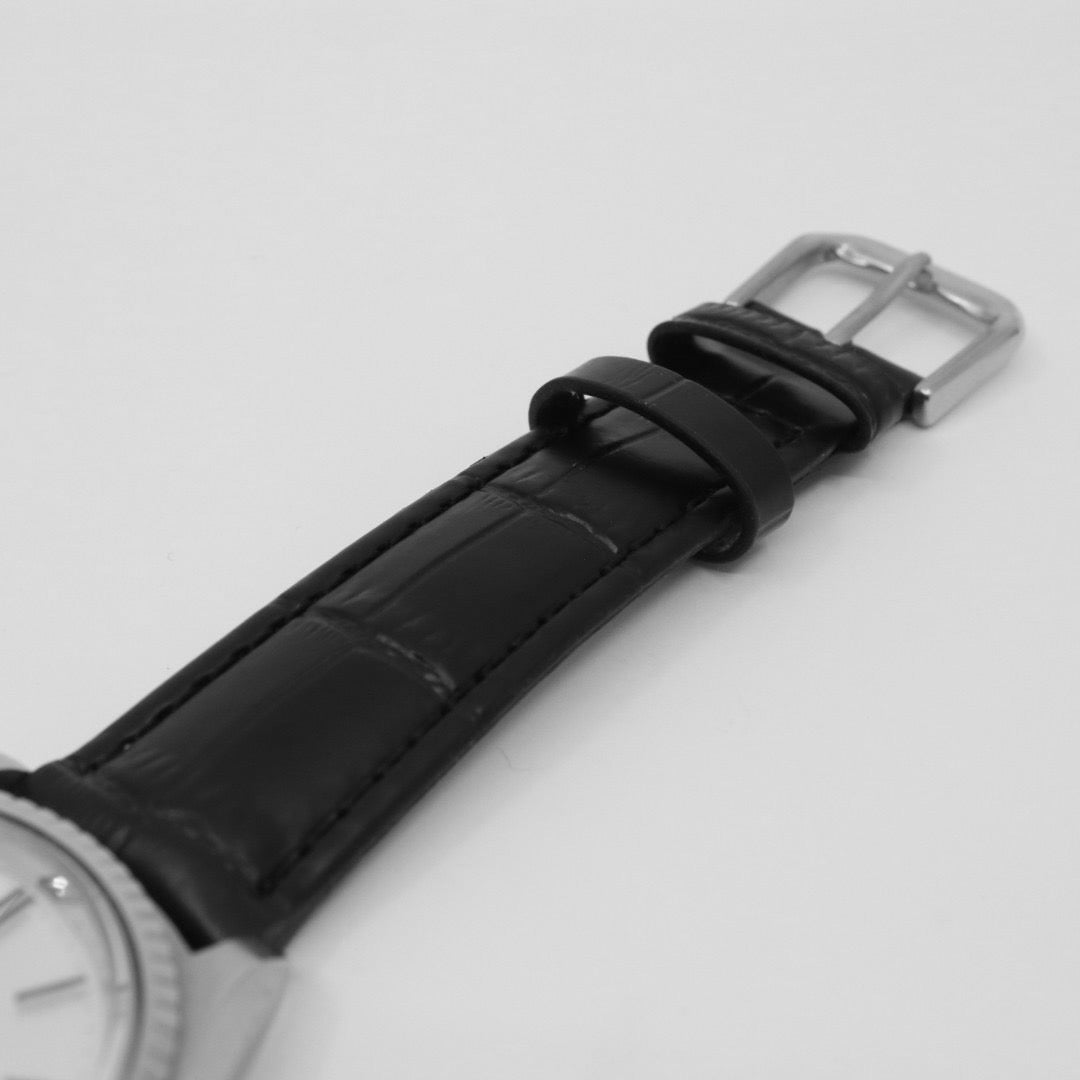 【稼働品/新品ベルト】 seiko セイコー ロードマチック 5606-7080 自動巻き 23石 腕時計 メンズ デイデイト 漢字曜日 シルバー文字盤 フル―テッドベゼル ビンテージ アンティーク クラシック ドレスウォッチ クリーニング済 G1