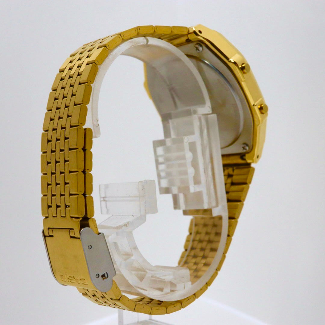 【美品/電池交換済】カシオ 腕時計 ABL-100WEG-9AJF メンズ レディース ゴールド デジタル Bluetooth ステップトラッカー Y2K 00s チープカシオ クラシック ヴィンテージ レトロデザイン スクエア 多機能 クリーニング済 G1