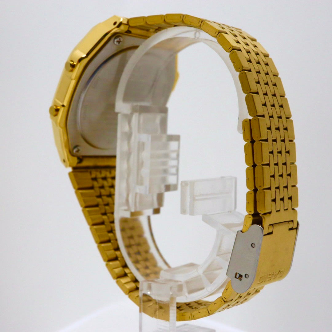 【美品/電池交換済】カシオ 腕時計 ABL-100WEG-9AJF メンズ レディース ゴールド デジタル Bluetooth ステップトラッカー Y2K 00s チープカシオ クラシック ヴィンテージ レトロデザイン スクエア 多機能 クリーニング済 G1