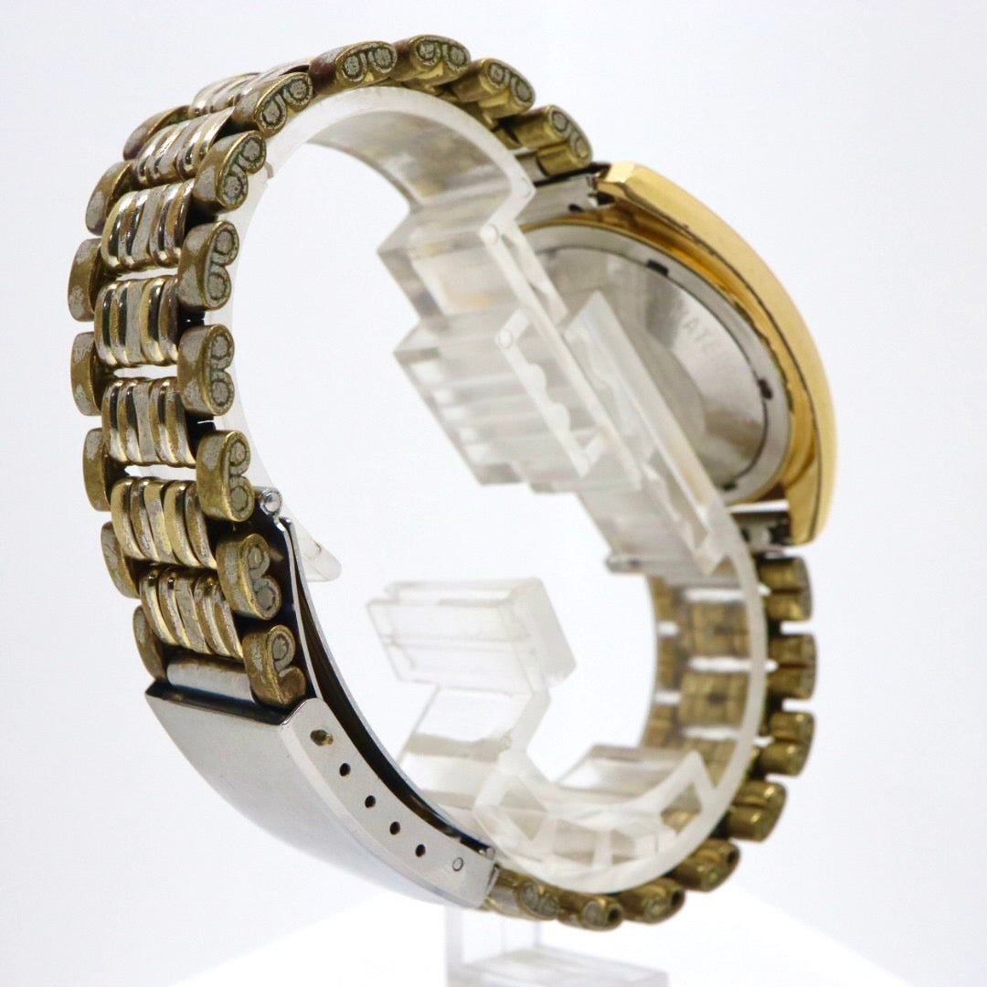 【希少品/稼働品/ヴィンテージ】エドックス EDOX ハイドロマチック 腕時計 メンズ 自動巻き ゴールド シルバー コンビ デイト表示 ラウンド アナログ アンティーク クラシック レトロ スイス製 希少モデル クリーニング済 G1