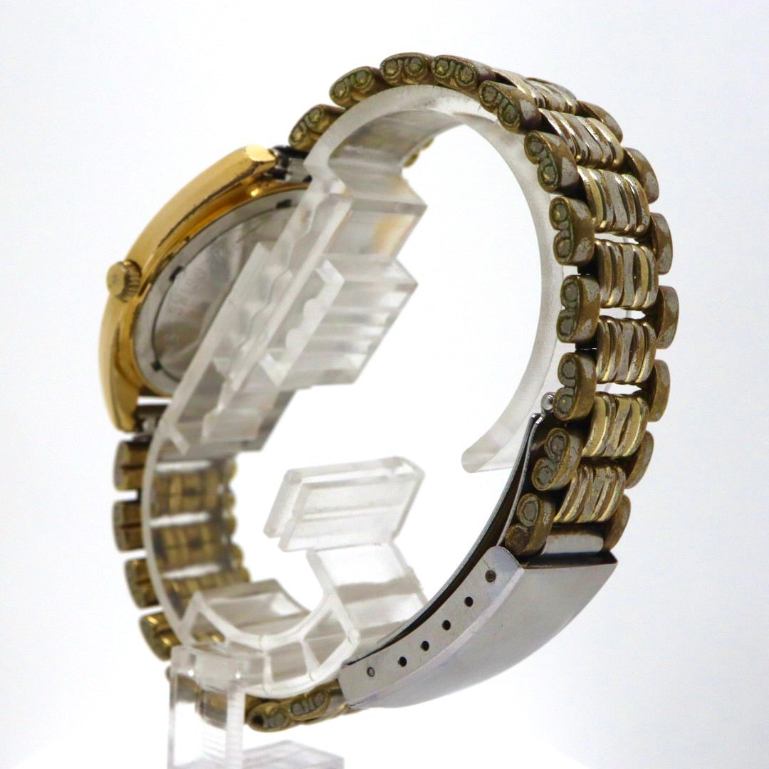 【希少品/稼働品/ヴィンテージ】エドックス EDOX ハイドロマチック 腕時計 メンズ 自動巻き ゴールド シルバー コンビ デイト表示 ラウンド アナログ アンティーク クラシック レトロ スイス製 希少モデル クリーニング済 G1