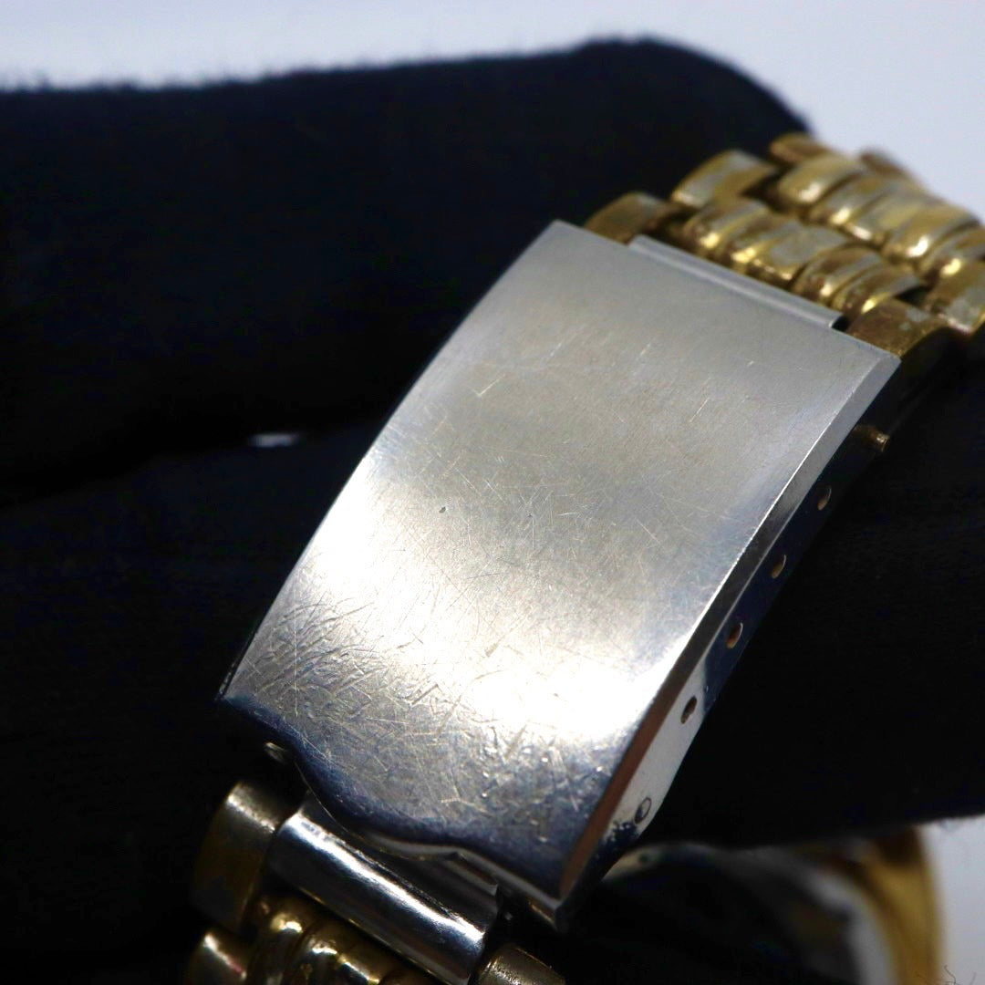 【希少品/稼働品/ヴィンテージ】エドックス EDOX ハイドロマチック 腕時計 メンズ 自動巻き ゴールド シルバー コンビ デイト表示 ラウンド アナログ アンティーク クラシック レトロ スイス製 希少モデル クリーニング済 G1