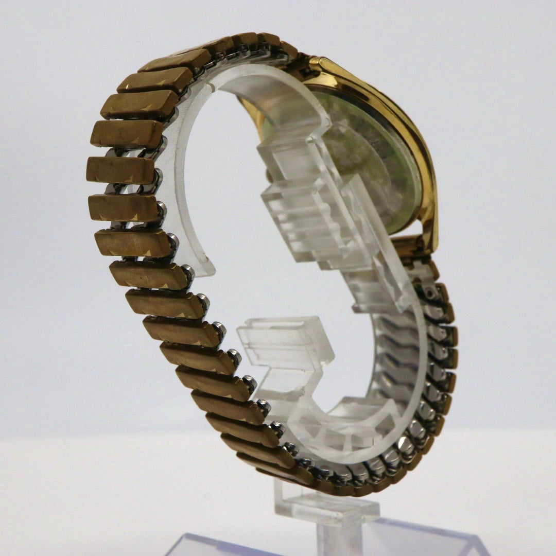 【稼働品／ヴィンテージ】 SEIKO セイコー スカイライナー 腕時計 6100-8000 メンズ 手巻き 21石 ゴールド文字盤 アナログ ラウンド ドレスウォッチ アンティーク クラシック レトロ 希少モデル クリーニング済 G1