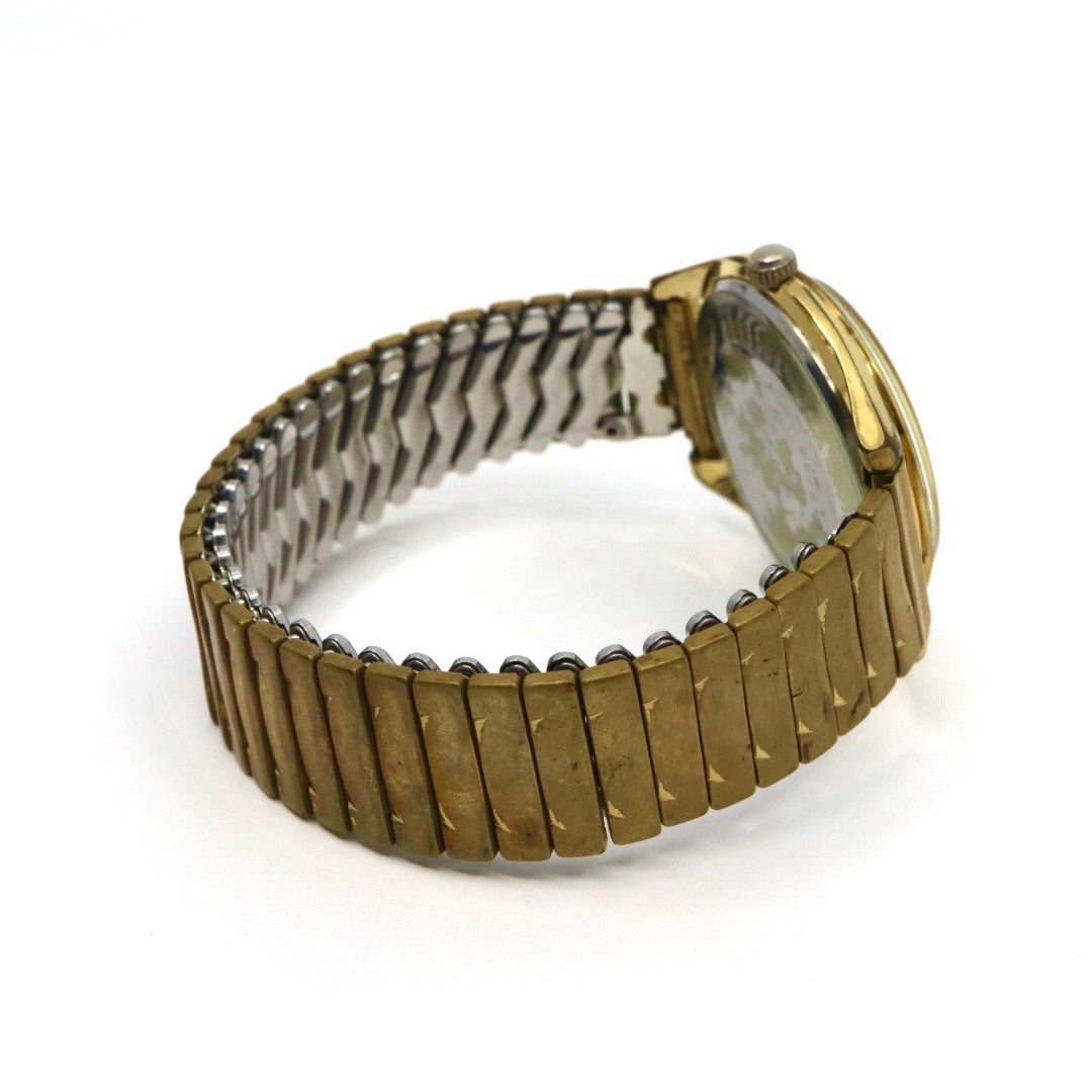 【稼働品／ヴィンテージ】 SEIKO セイコー スカイライナー 腕時計 6100-8000 メンズ 手巻き 21石 ゴールド文字盤 アナログ ラウンド ドレスウォッチ アンティーク クラシック レトロ 希少モデル クリーニング済 G1