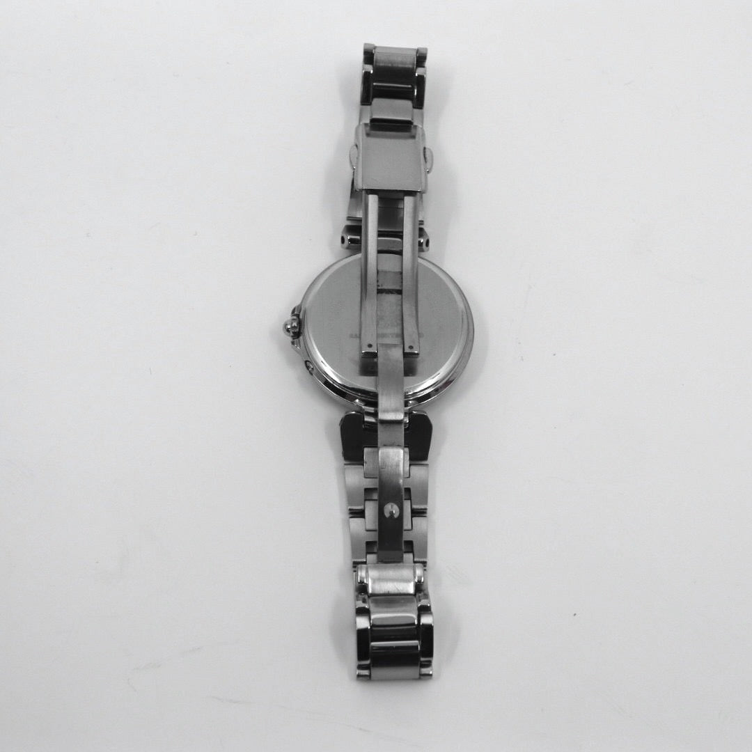 【CITIZEN xC】シチズン クロスシー レディース 腕時計 H240-T019072 ソーラー電波 エコドライブ ワールドタイム デイト表示 アナログ ラウンド シルバー ステンレススチール ダイヤモンド エレガント ドレスウォッチ クリーニング済み G