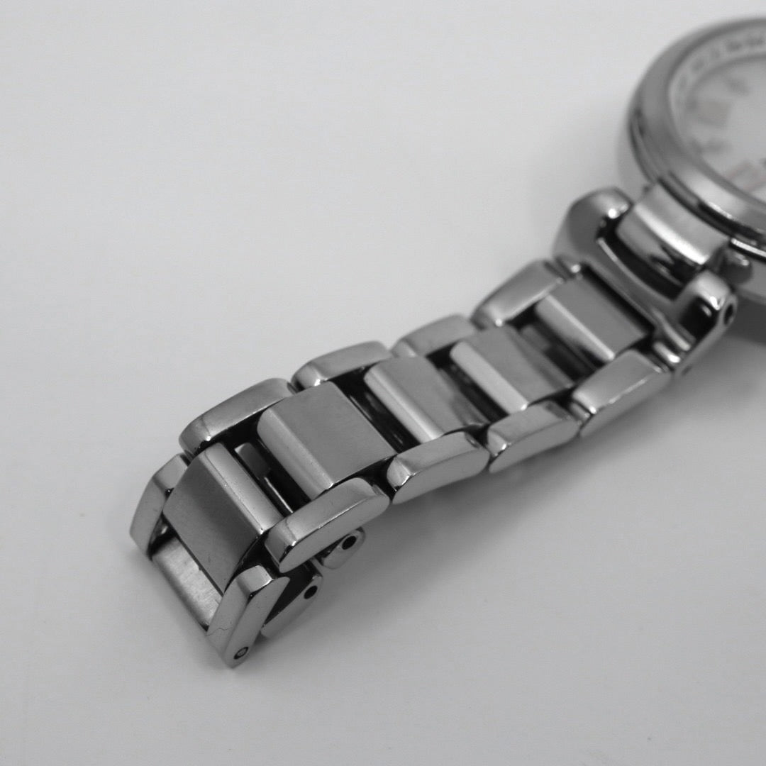 【CITIZEN xC】シチズン クロスシー レディース 腕時計 H240-T019072 ソーラー電波 エコドライブ ワールドタイム デイト表示 アナログ ラウンド シルバー ステンレススチール ダイヤモンド エレガント ドレスウォッチ クリーニング済み G