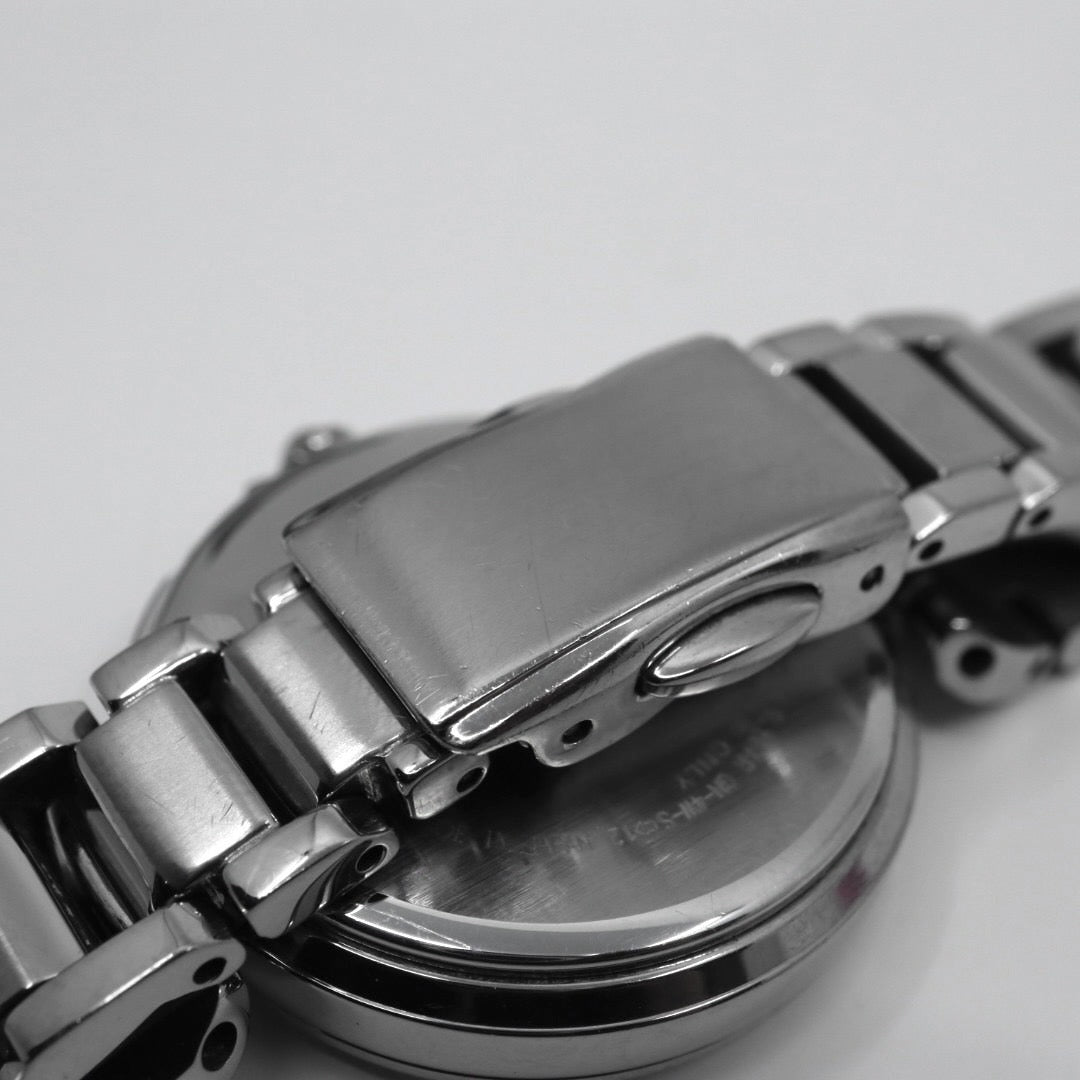 【CITIZEN xC】シチズン クロスシー レディース 腕時計 H240-T019072 ソーラー電波 エコドライブ ワールドタイム デイト表示 アナログ ラウンド シルバー ステンレススチール ダイヤモンド エレガント ドレスウォッチ クリーニング済み G