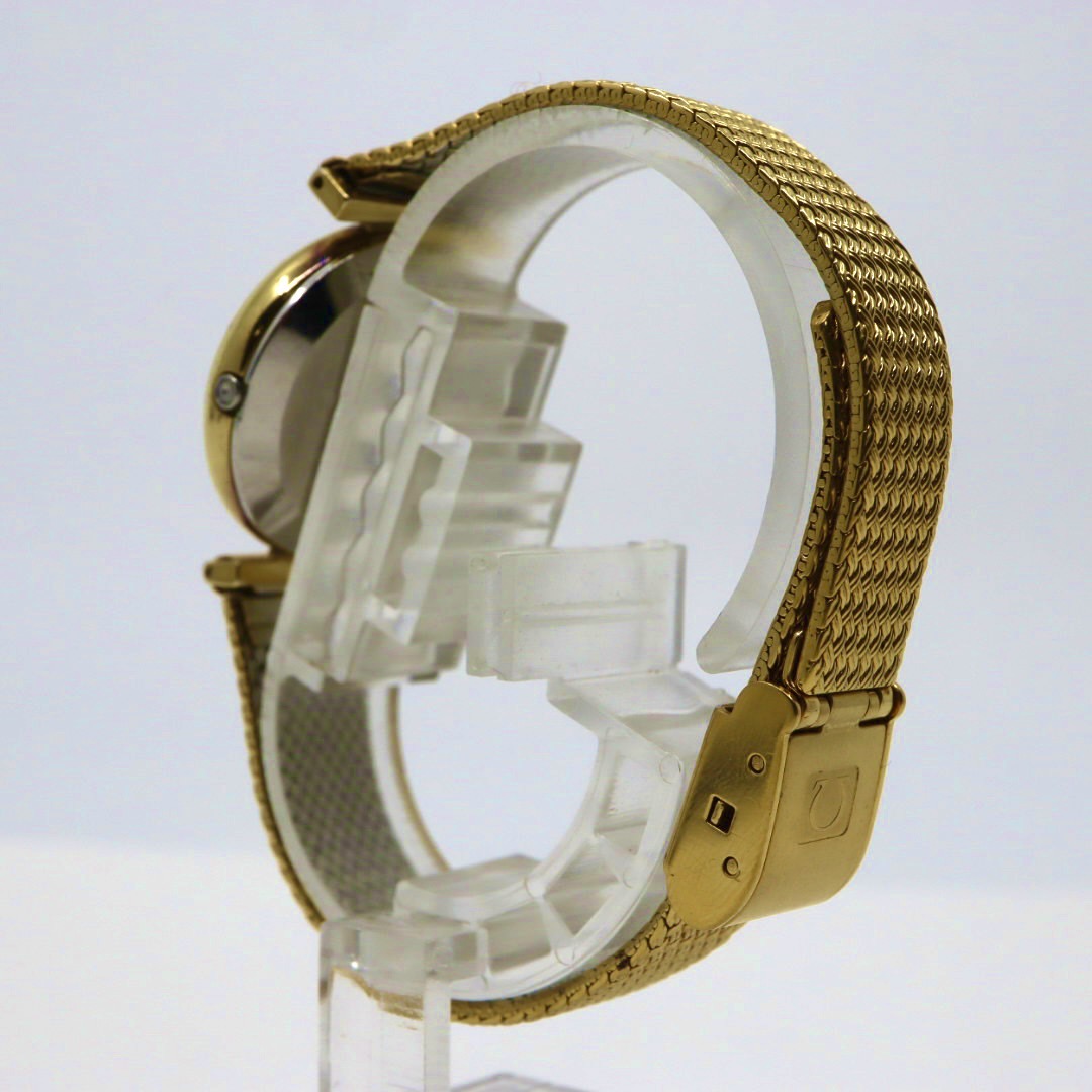 オメガ OMEGA デビル クオーツ ゴールドカラー レディース 腕時計 ゴールド文字盤 電池交換済 ラウンドフェイス アナログ ヴィンテージ レトロ アンティーク G1