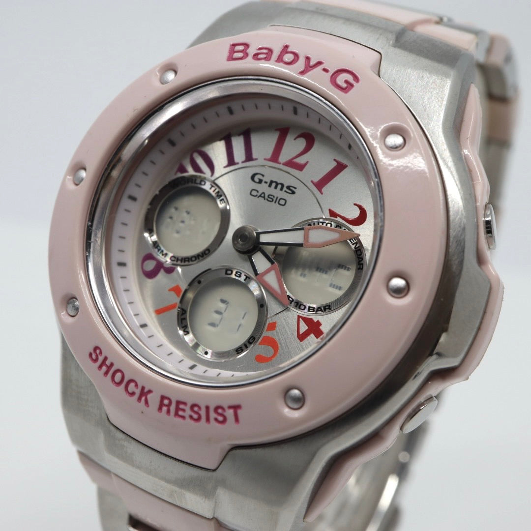 美品 CASIO カシオ Baby-G G-ms MSG-302C レディース ユニセックス 腕時計 樹脂 メタル コンポジット デザイン 人気 稼動品 G1