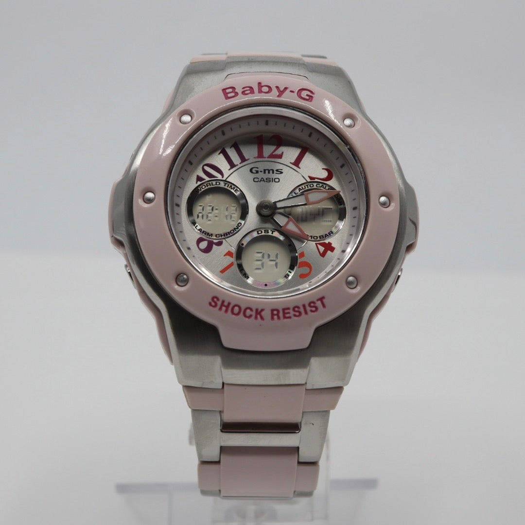 美品 CASIO カシオ Baby-G G-ms MSG-302C レディース ユニセックス 腕時計 樹脂 メタル コンポジット デザイン 人気 稼動品 G1