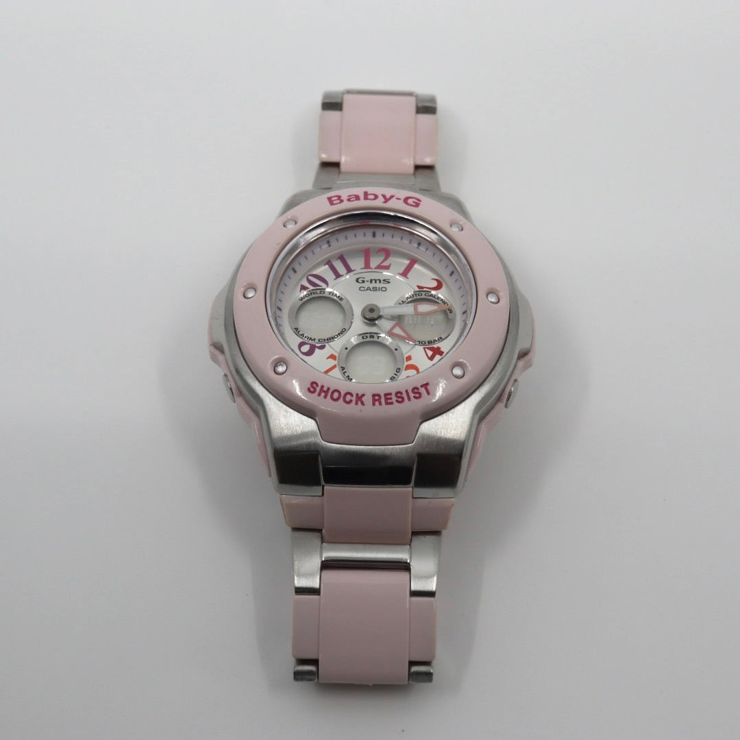 美品 CASIO カシオ Baby-G G-ms MSG-302C レディース ユニセックス 腕時計 樹脂 メタル コンポジット デザイン 人気 稼動品 G1