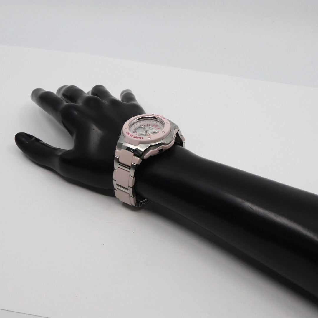 美品 CASIO カシオ Baby-G G-ms MSG-302C レディース ユニセックス 腕時計 樹脂 メタル コンポジット デザイン 人気 稼動品 G1