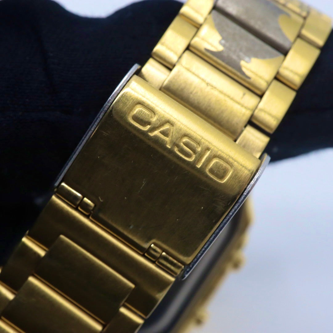 美品 電池交換済み CASIO カシオ DATA BANK データバンク DB-360 ゴールド デジタル 腕時計 Y2K 00s archive シエラレオネコラボ 稼働品 G1