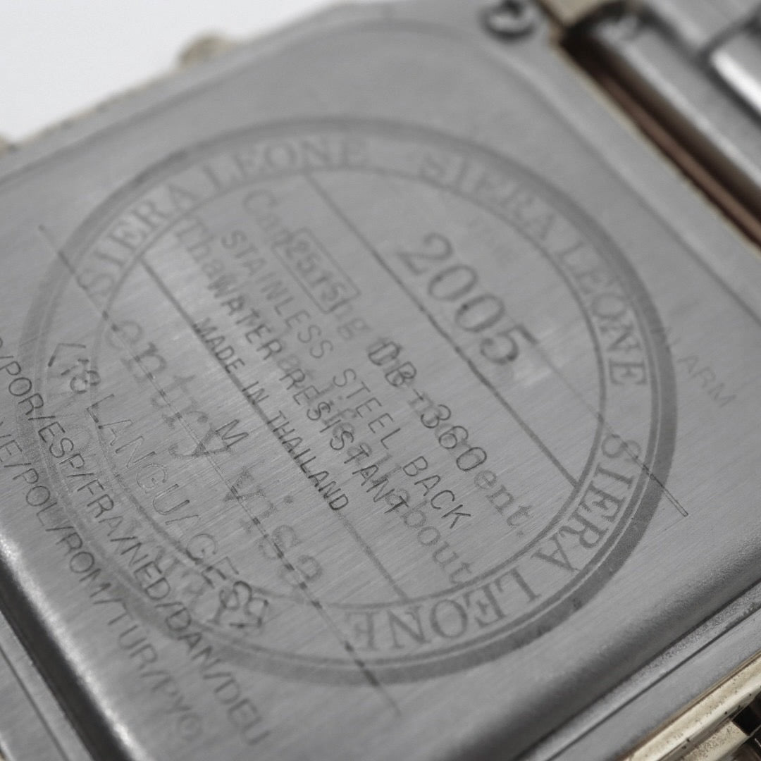 美品 電池交換済み CASIO カシオ DATA BANK データバンク DB-360 ゴールド デジタル 腕時計 Y2K 00s archive シエラレオネコラボ 稼働品 G1