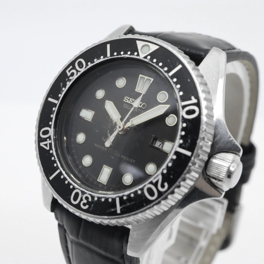 SEIKO セイコー 2625-0010 ダイバーズウォッチ 150m クォーツ ブラック ゴールド シルバー ベゼル ヴィンテージ レトロ アンティーク ボーイズ レディース G1