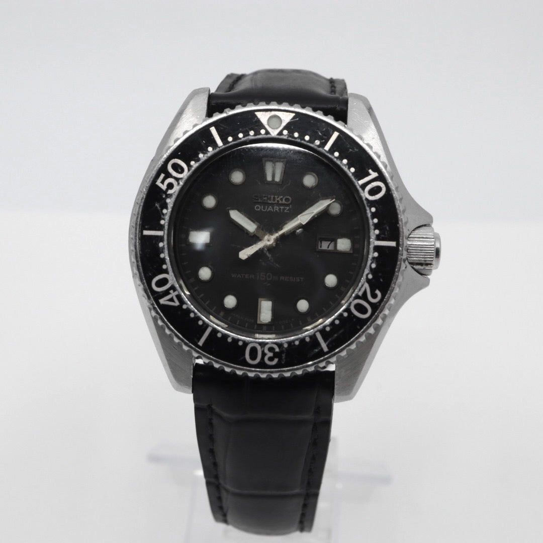 SEIKO セイコー 2625-0010 ダイバーズウォッチ 150m クォーツ ブラック ゴールド シルバー ベゼル ヴィンテージ レトロ アンティーク ボーイズ レディース G1