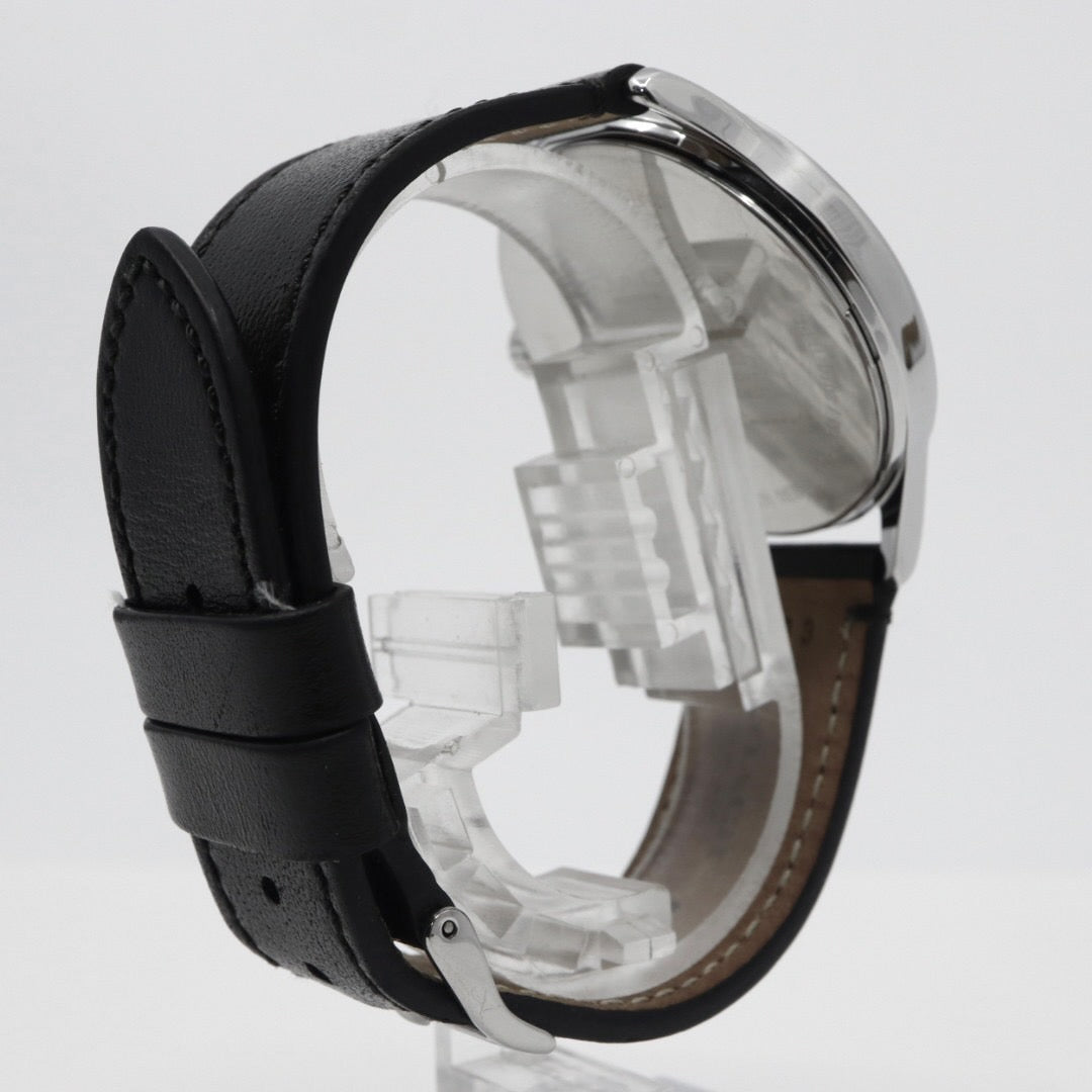 美品 コーチ COACH 腕時計 バクスターウォッチ シグネチャー 黒文字盤 レザーベルト クォーツ アナログ メンズ レディース ブラック 3気圧防水 稼働品 電池交換済 CA.118.2.112.1640 G1