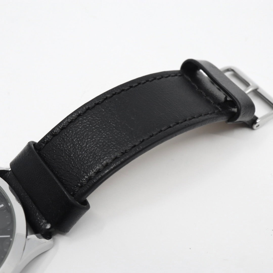 美品 コーチ COACH 腕時計 バクスターウォッチ シグネチャー 黒文字盤 レザーベルト クォーツ アナログ メンズ レディース ブラック 3気圧防水 稼働品 電池交換済 CA.118.2.112.1640 G1