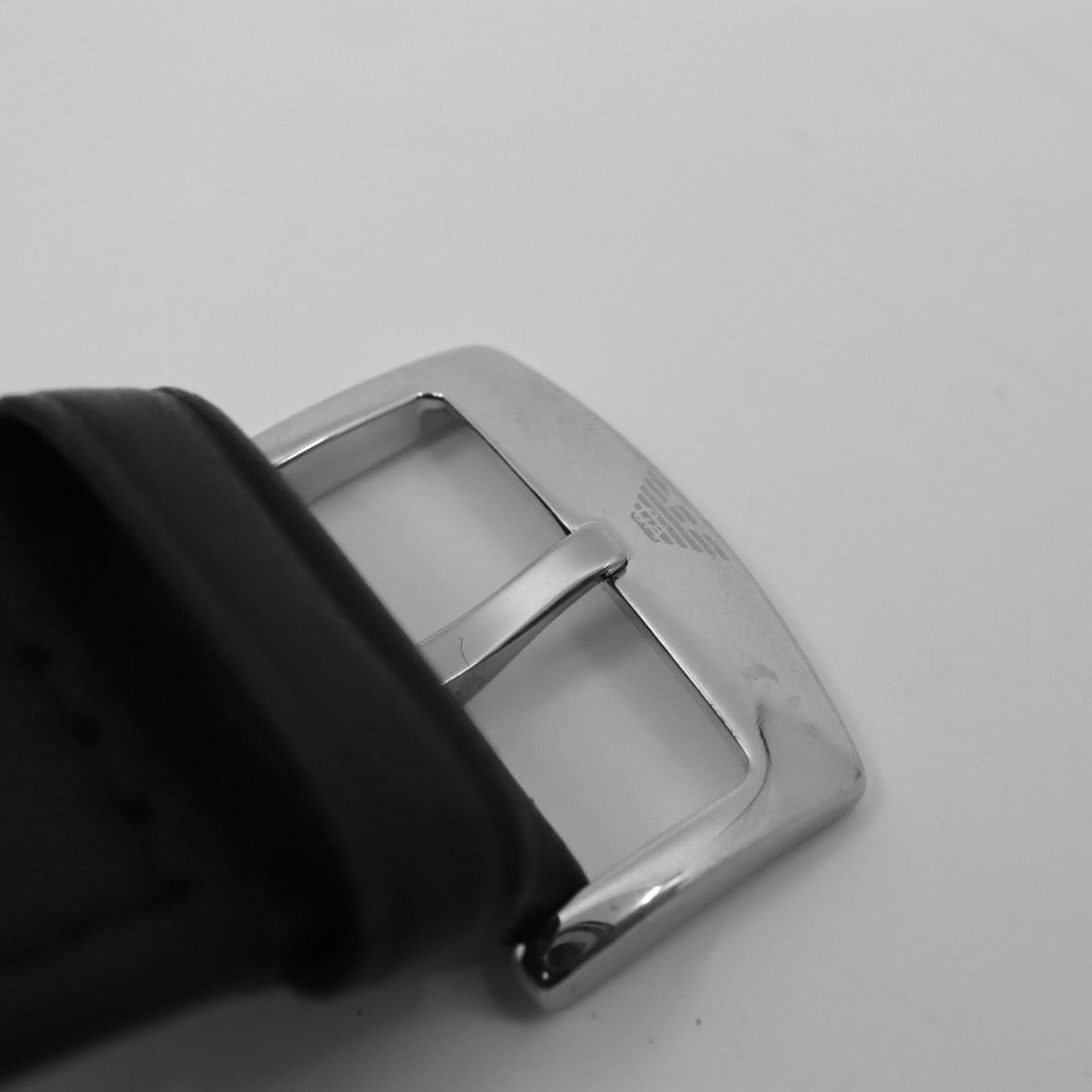 エンポリオアルマーニ EMPORIO ARMANI 腕時計 メンズ ブラック クラシック クォーツ クロノグラフ レザー ウォッチ シンプル 高級感 G1