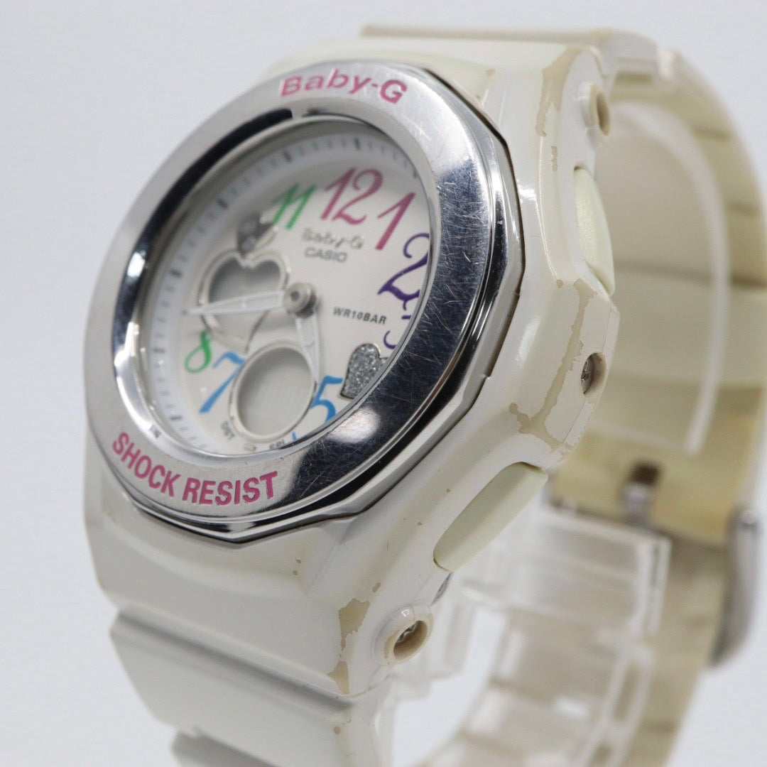 CASIO Baby-G BGA-101 ホワイト シルバー ハートデザイン 腕時計 ベビージー G1