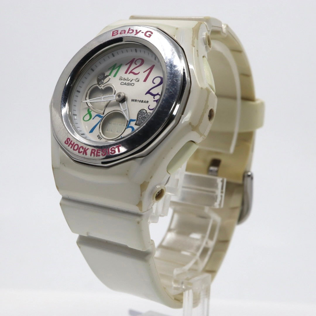CASIO Baby-G BGA-101 ホワイト シルバー ハートデザイン 腕時計 ベビージー G1