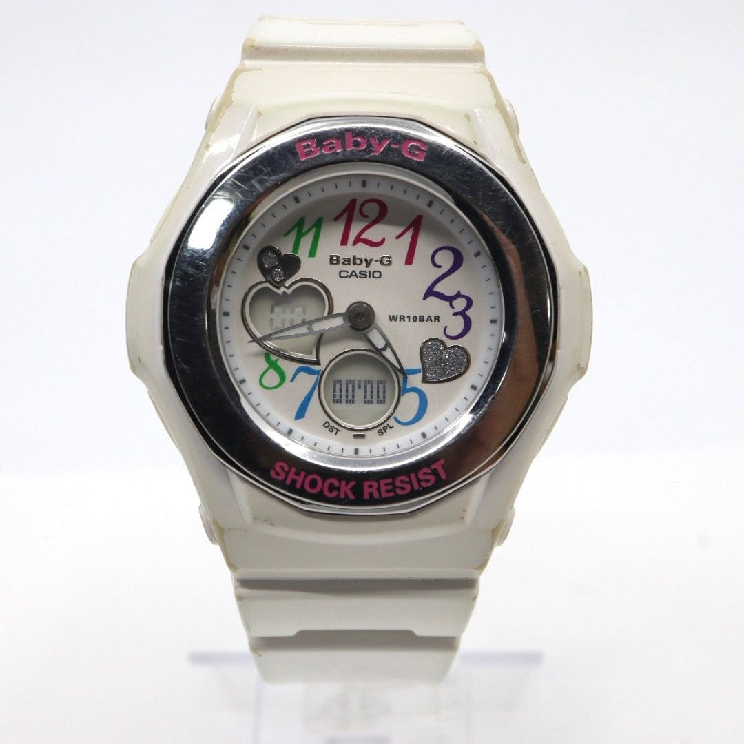 CASIO Baby-G BGA-101 ホワイト シルバー ハートデザイン 腕時計 ベビージー G1