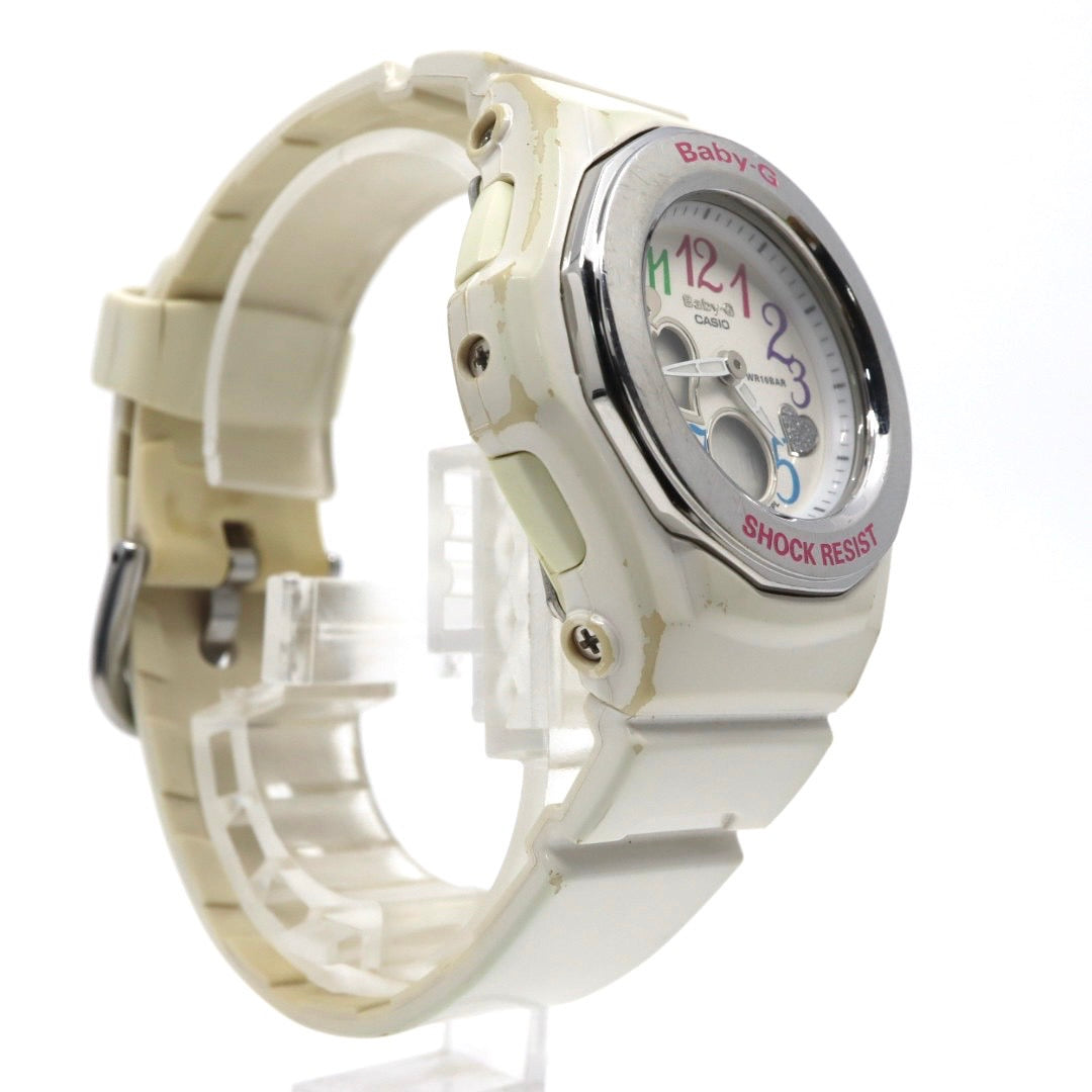 CASIO Baby-G BGA-101 ホワイト シルバー ハートデザイン 腕時計 ベビージー G1