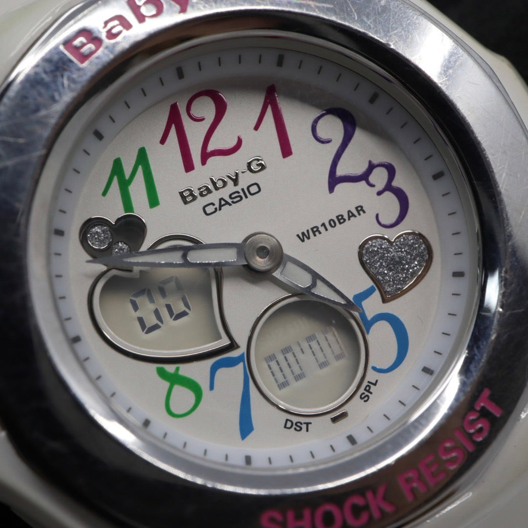 CASIO Baby-G BGA-101 ホワイト シルバー ハートデザイン 腕時計 ベビージー G1