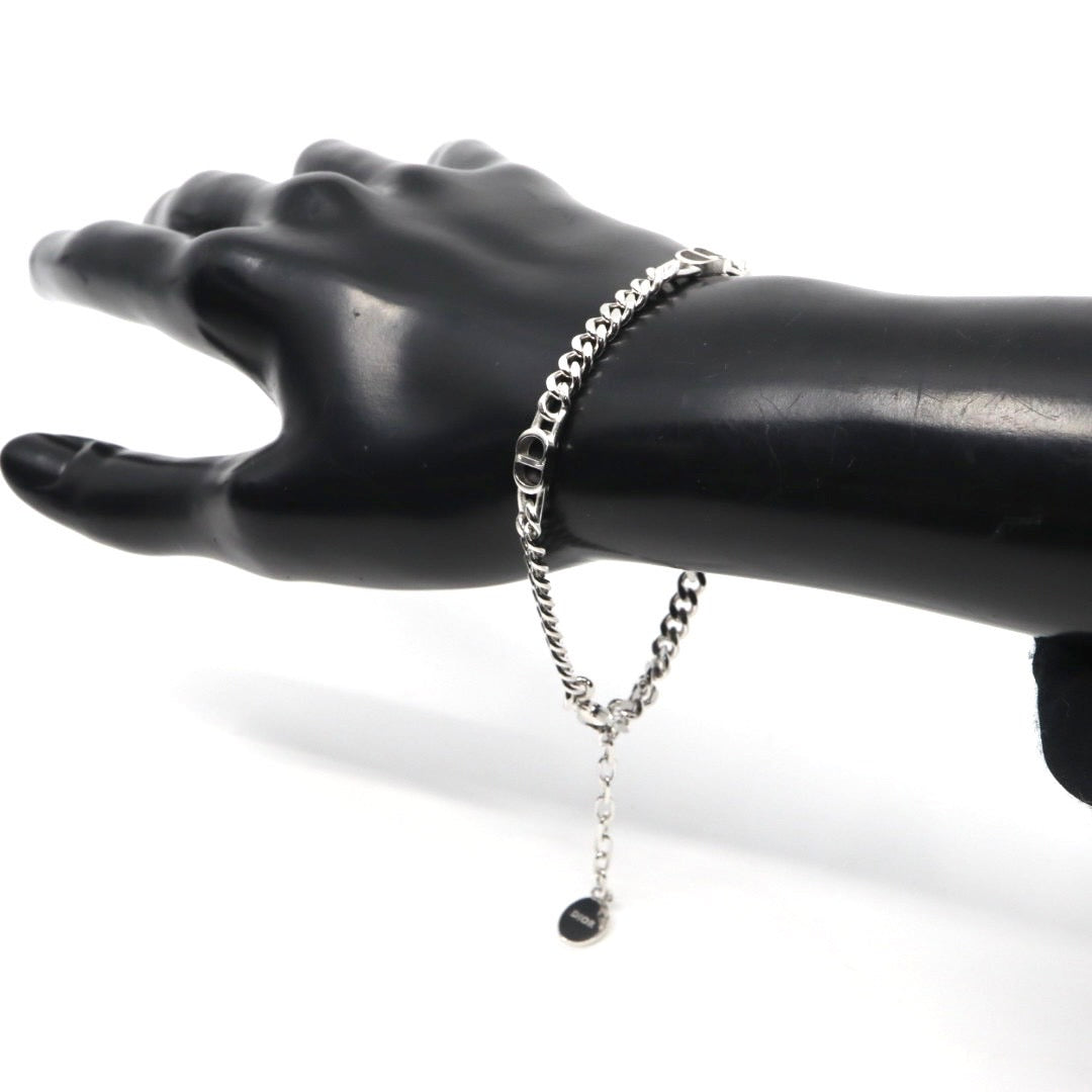 クリスチャンディオール Christian Dior CD ロゴ チェーン ブレスレット バングル シルバー アクセサリー 現行ロゴ ユニセックス I5