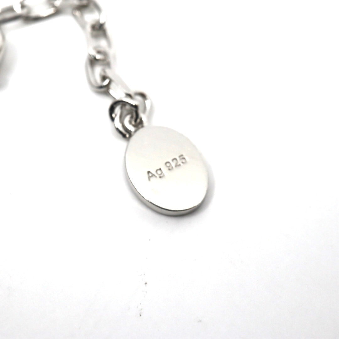 クリスチャンディオール Christian Dior CD ロゴ チェーン ブレスレット バングル シルバー アクセサリー 現行ロゴ ユニセックス I5