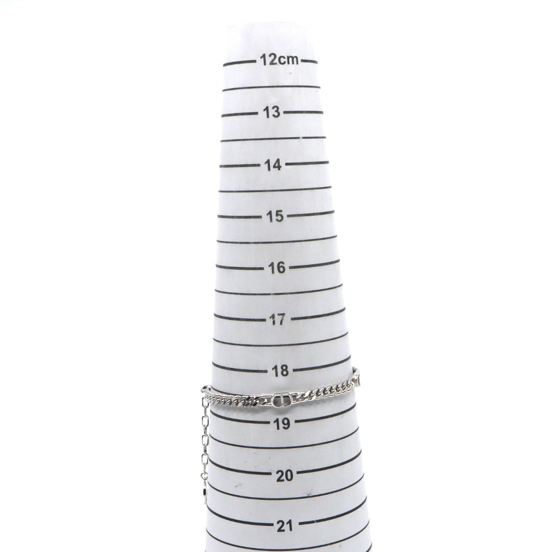 クリスチャンディオール Christian Dior CD ロゴ チェーン ブレスレット バングル シルバー アクセサリー 現行ロゴ ユニセックス I5