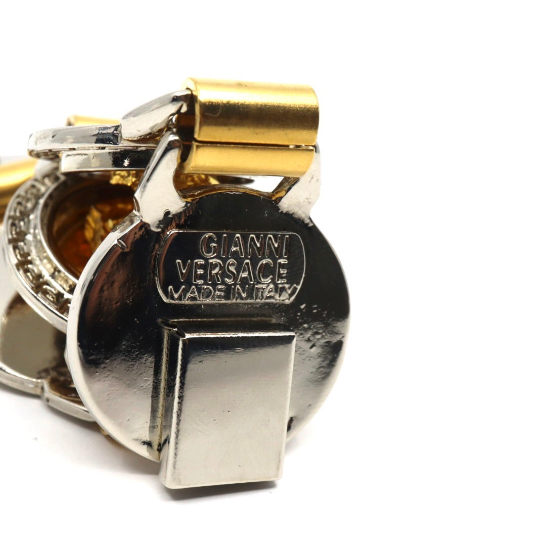 ヴェルサーチ VERSACE メデューサ ブレスレット バングル バイカラー ゴールド シルバー アクセサリー I5