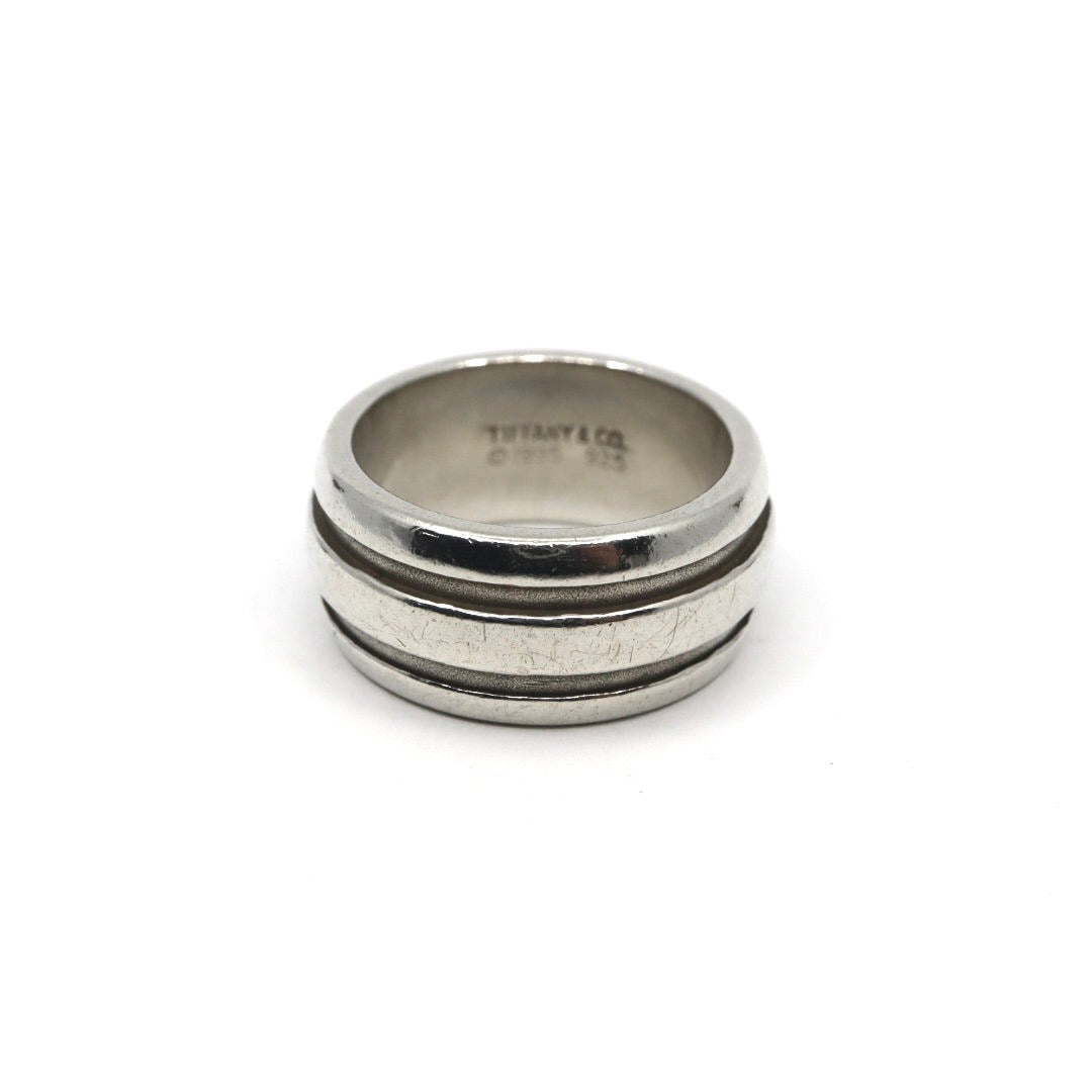 ティファニー Tiffany&Co. アトラス グルーブドリング SV925 スターリングシルバー 10号 指輪 メンズ レディース I6