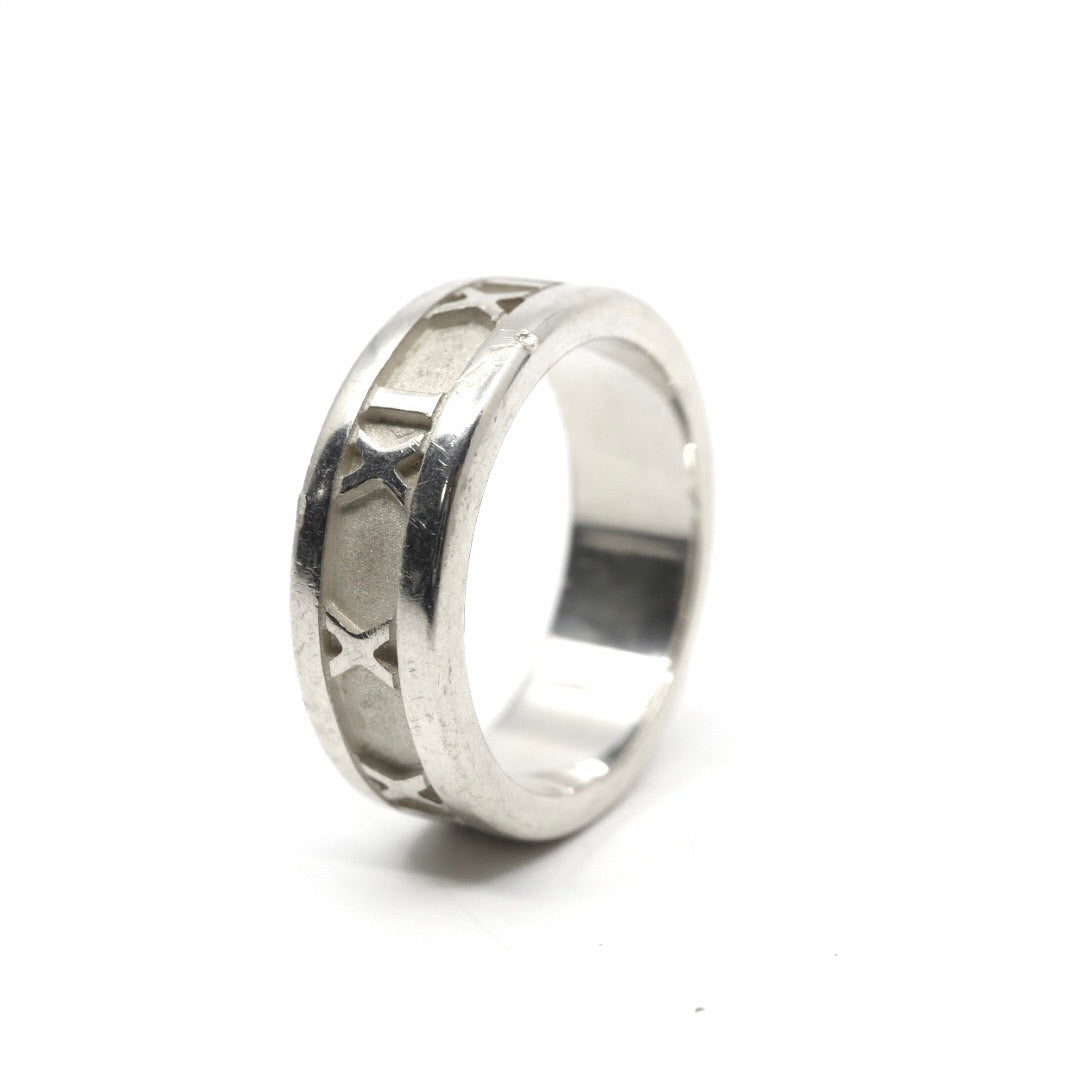 ティファニー Tiffany&Co. アトラス リング 11号 SV925 スターリングシルバー ローマ数字 指輪 メンズ レディース I6