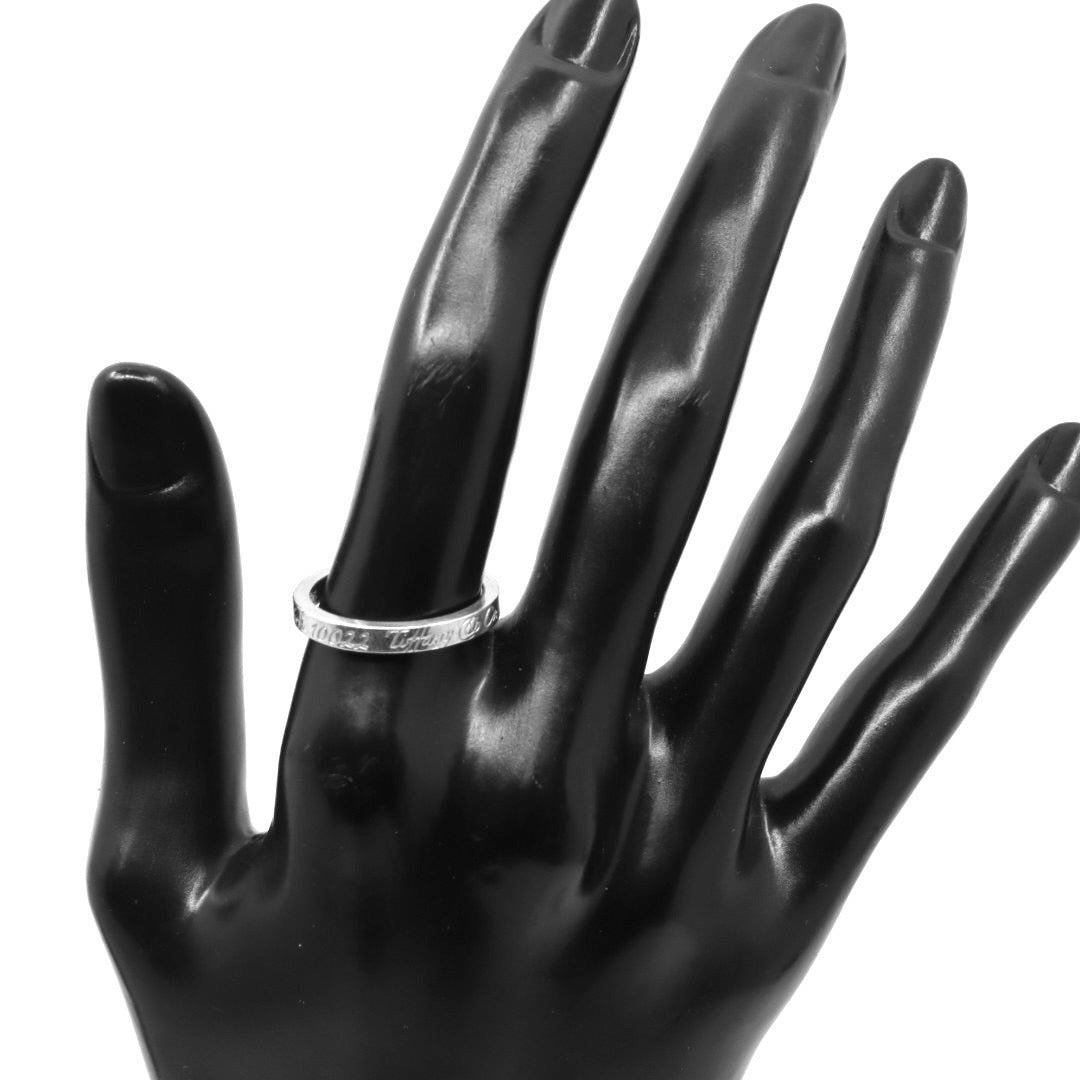 ティファニー Tiffany&Co. ノーツ ナロー リング 13.5号 SV925 シルバー ロゴ刻印 指輪 ユニセックス I6