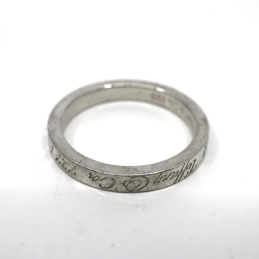 ティファニー Tiffany&Co. ノーツ ナロー リング 13.5号 SV925 シルバー ロゴ刻印 指輪 ユニセックス I6