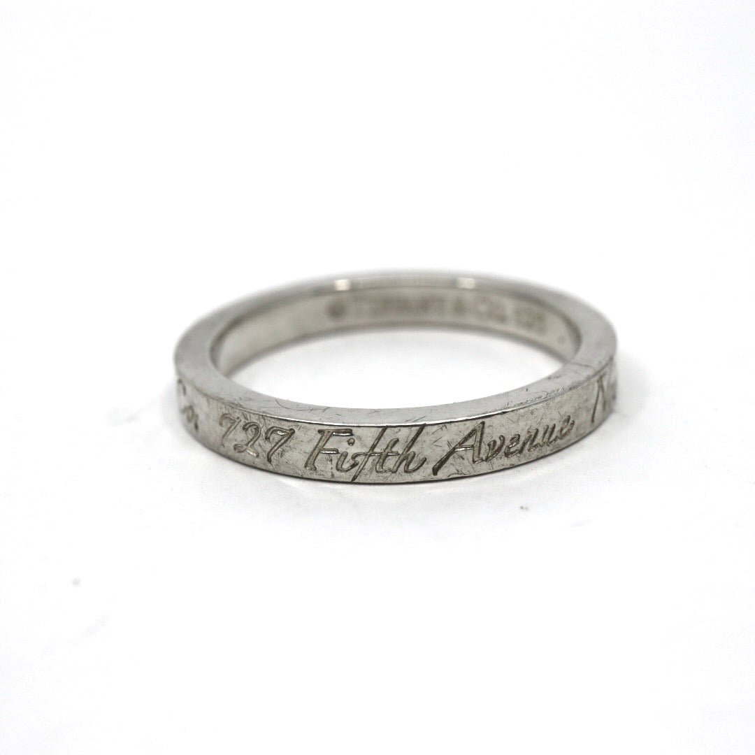 ティファニー Tiffany&Co. ノーツ ナロー リング 13.5号 SV925 シルバー ロゴ刻印 指輪 ユニセックス I6