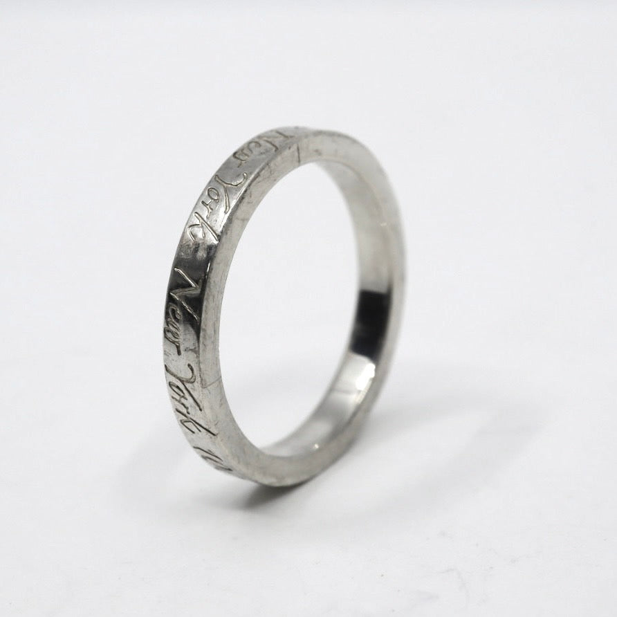 ティファニー Tiffany&Co. ノーツ ナロー リング 13.5号 SV925 シルバー ロゴ刻印 指輪 ユニセックス I6