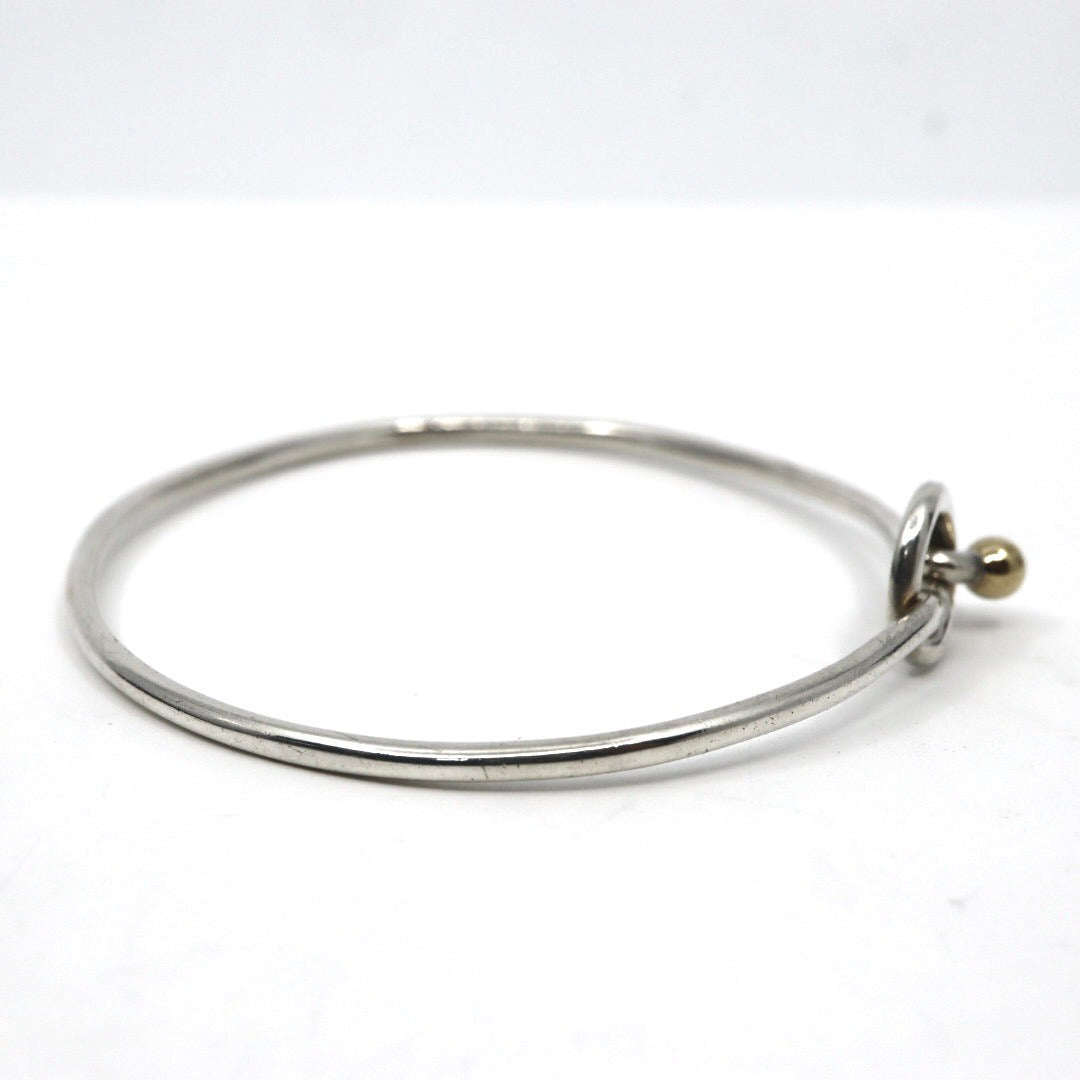 ティファニー Tiffany&Co. ラブノット バングル ブレスレット SV925 コンビ シルバー ゴールド I6