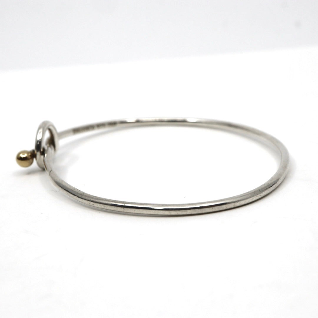 ティファニー Tiffany&Co. ラブノット バングル ブレスレット SV925 コンビ シルバー ゴールド I6