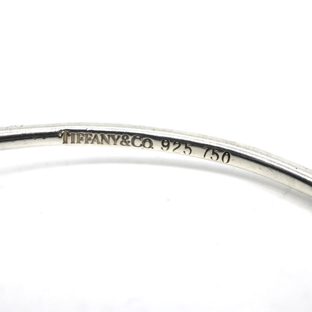 ティファニー Tiffany&Co. ラブノット バングル ブレスレット SV925 コンビ シルバー ゴールド I6
